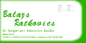 balazs ratkovics business card